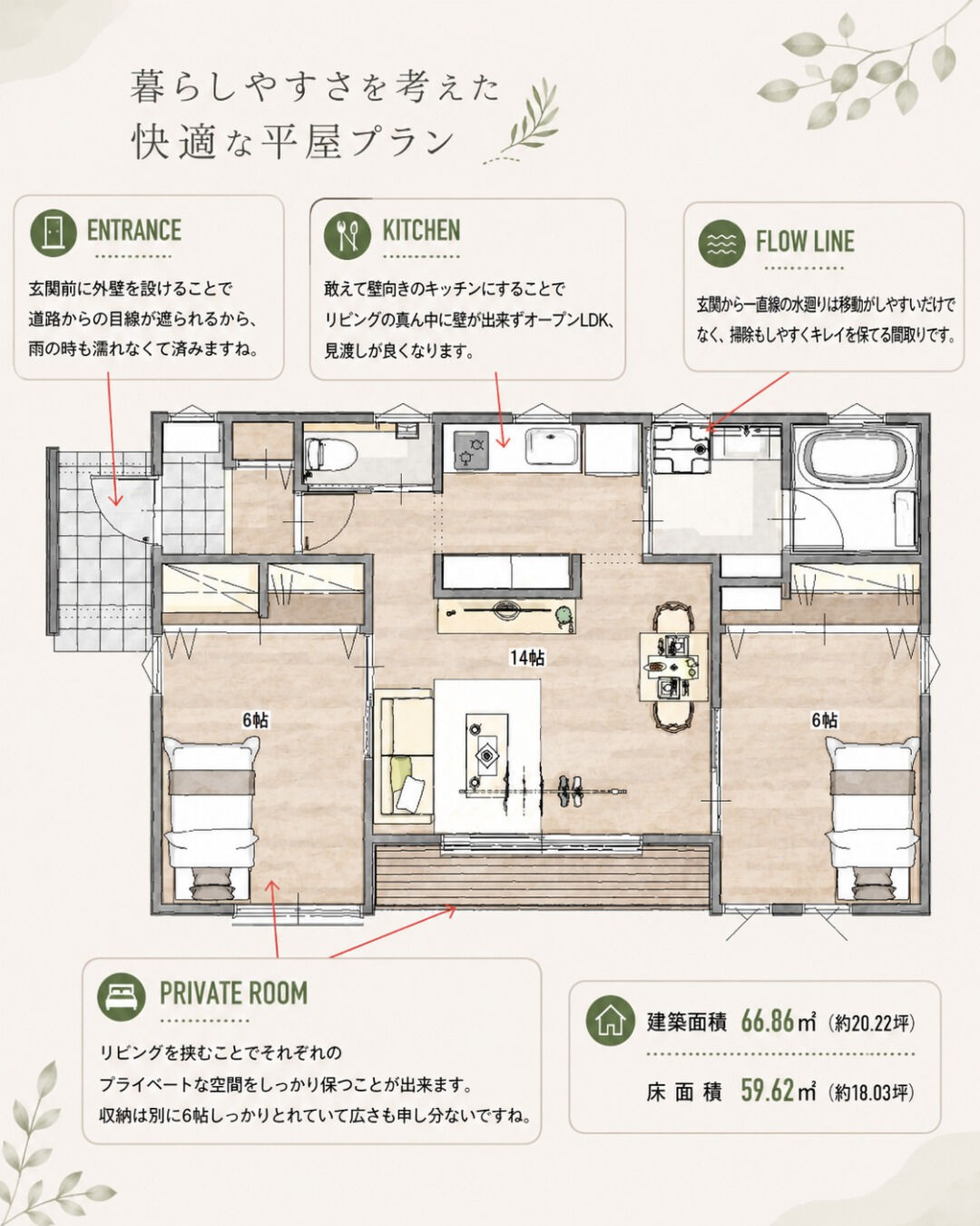 \20坪　平屋　モデルプラン/