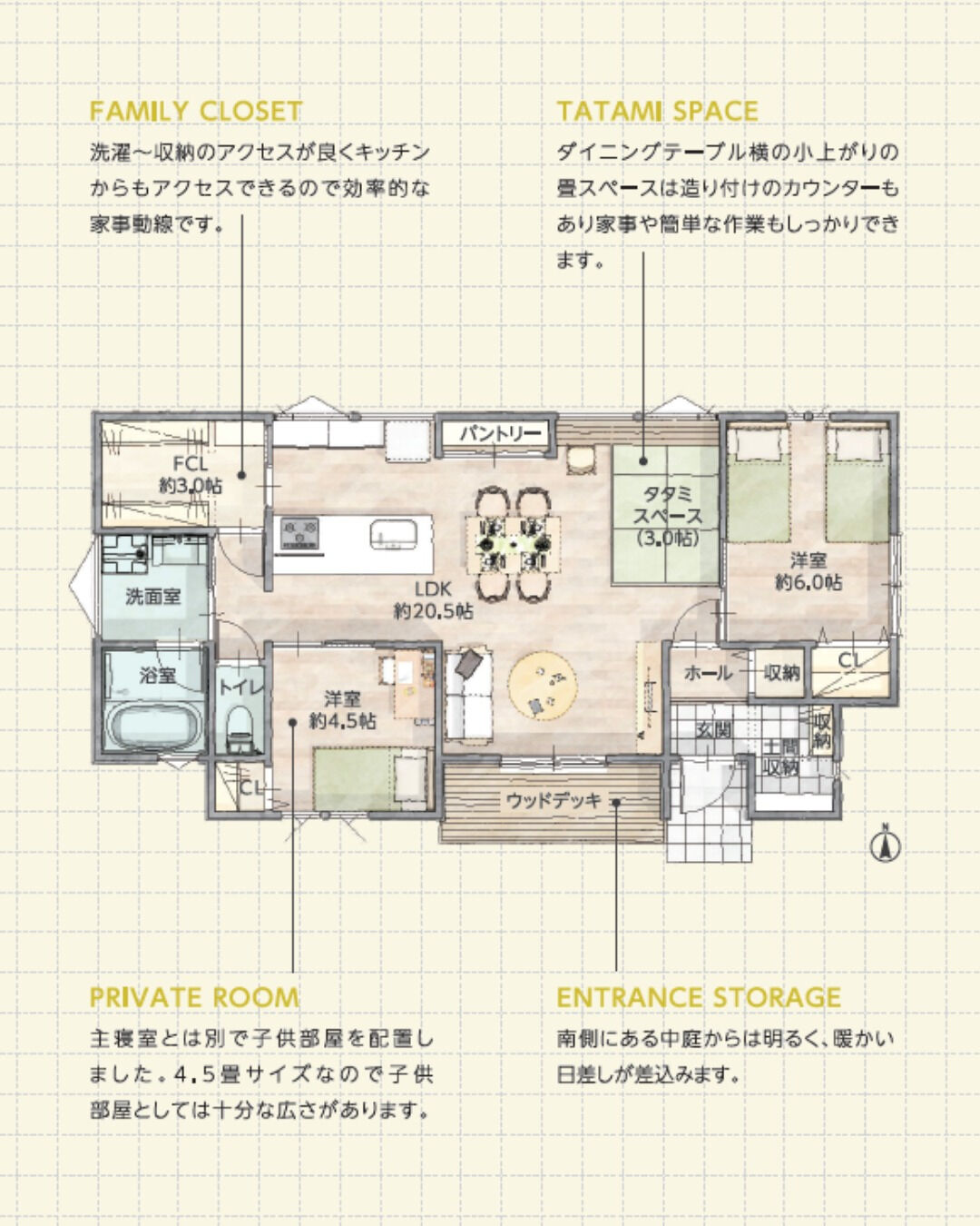 \22坪　平屋　モデルプラン/